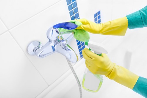 Professional cleaner in Bermondsey cleaning an office space