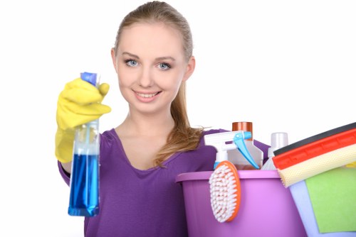 Local Bermondsey cleaner preparing a kitchen
